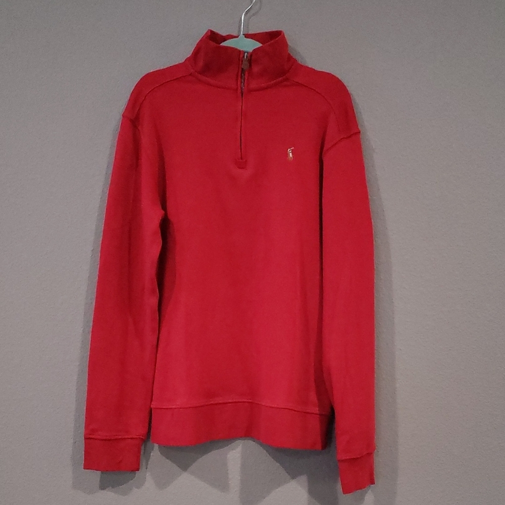 Polo Quarter Zip Knit Pullover